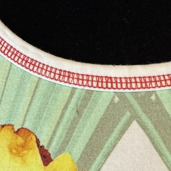 Karen Millen Sz 10 Vibrant Floral Top Cap Sleeves Multicolored Preppy Dainty EUC - Picture 6 of 6